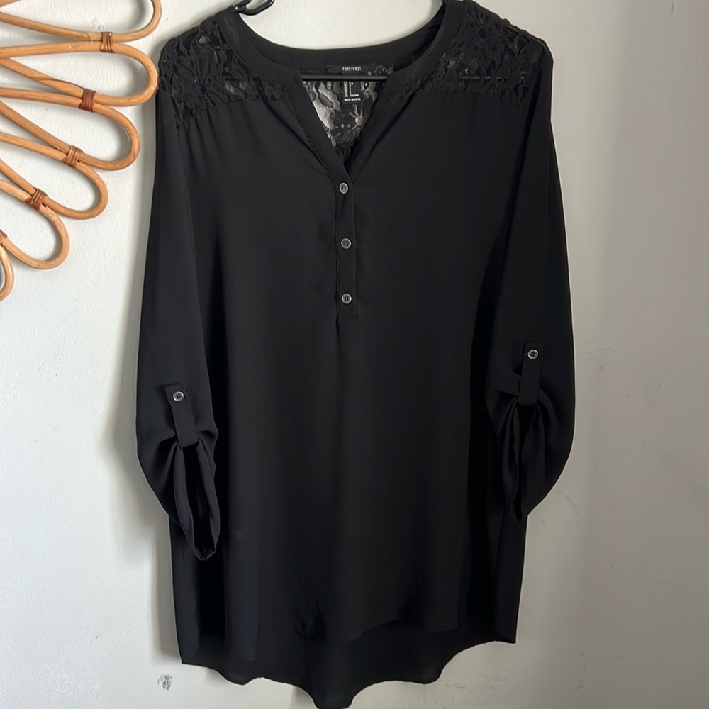 Forever 21 lace tunic shirt